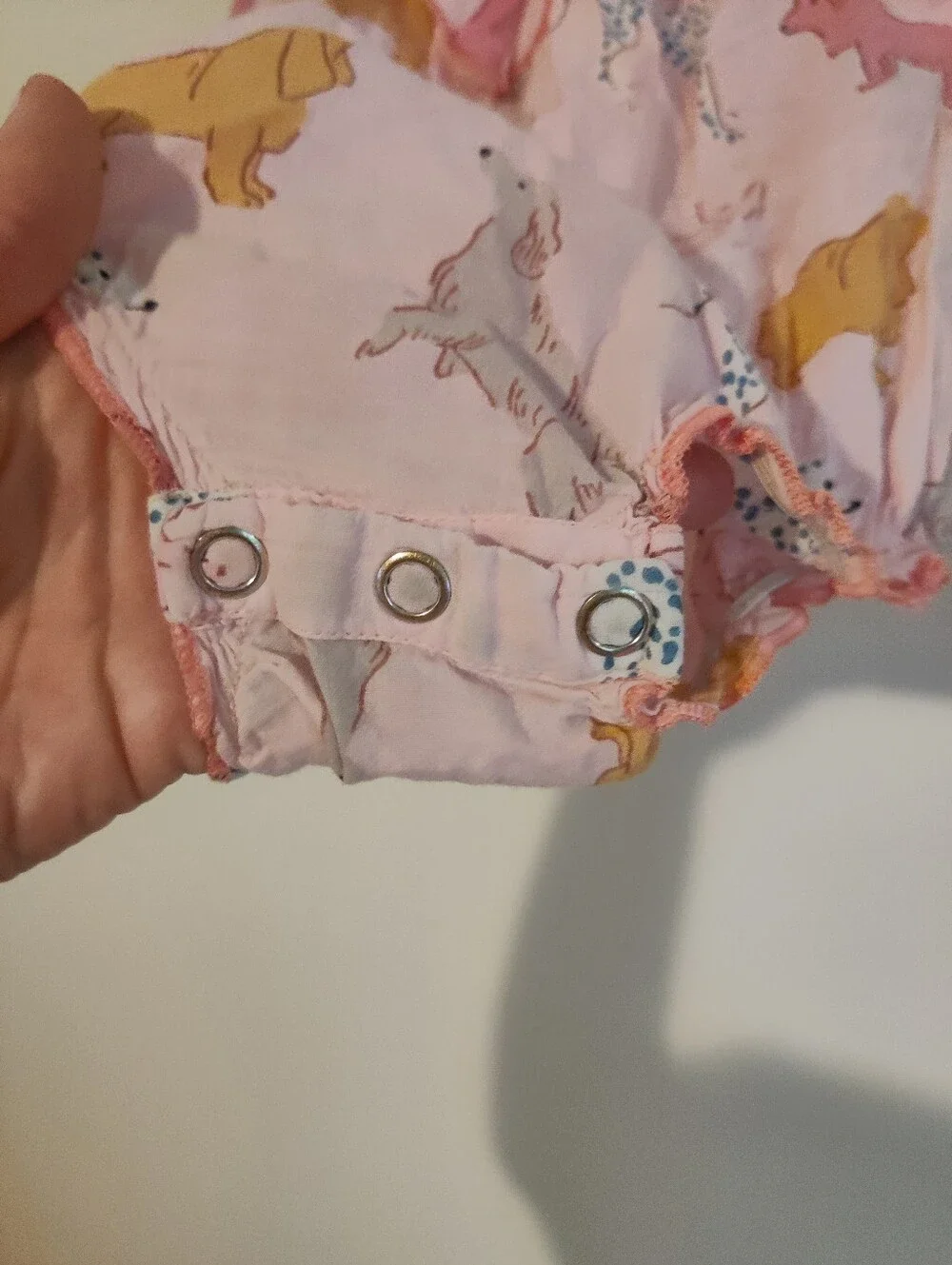 Pink Chicken Bubble Onesie Pink Dogs